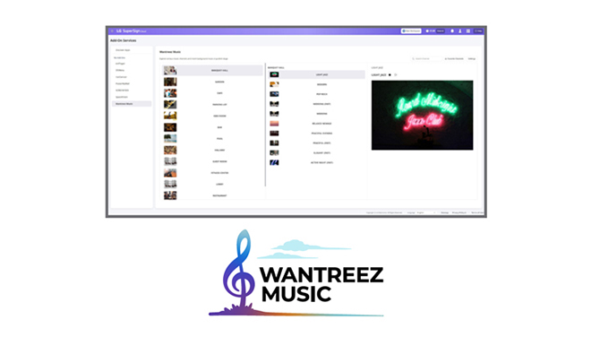 This is an image of the solution interface highlighting WANTREEZ MUSIC content.