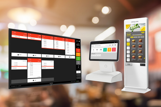 POS devices, kiosks, and other equipment used in the store can be connected to kitchen displays to show real-time order statuses.